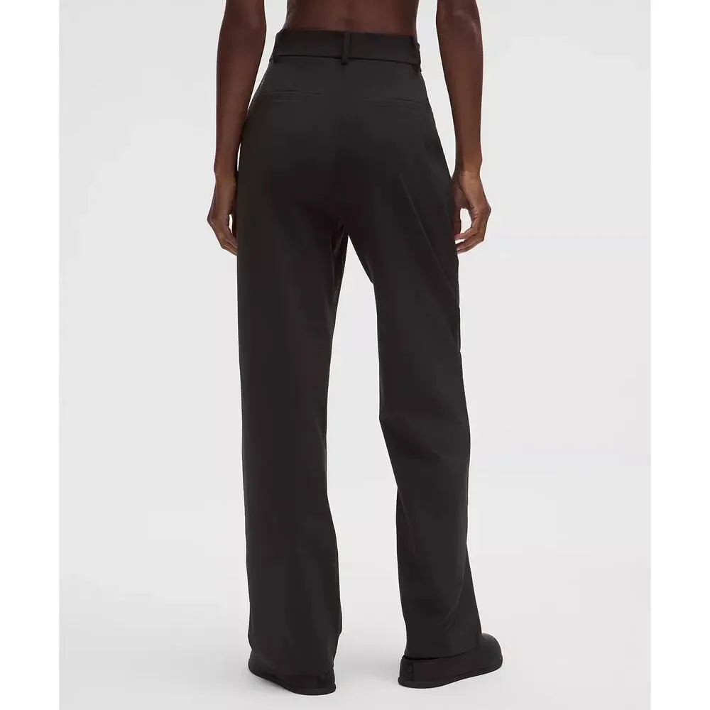 Lululemon Womens Large Black Daydrift High-Rise Straight-Leg Trouser Regular - Picture 3 of 12